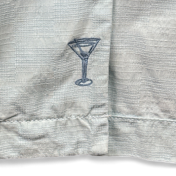 Tommy Bahama Shirt Adult EXTRA LARGE Blue Silk Club Hawaiian Martini Tropical - Picture 9 of 10